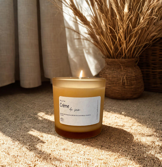 Bougie parfumée artisanale – Crème de soin